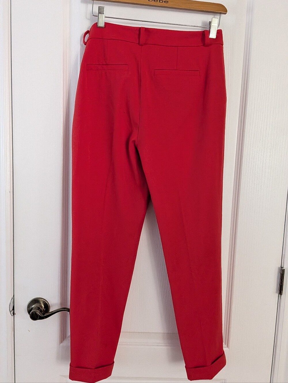 Kate Spade Red Pleated Ankle Trousers Size 2 Tailored Cuffed Dress Pants - Picture 5 of 15